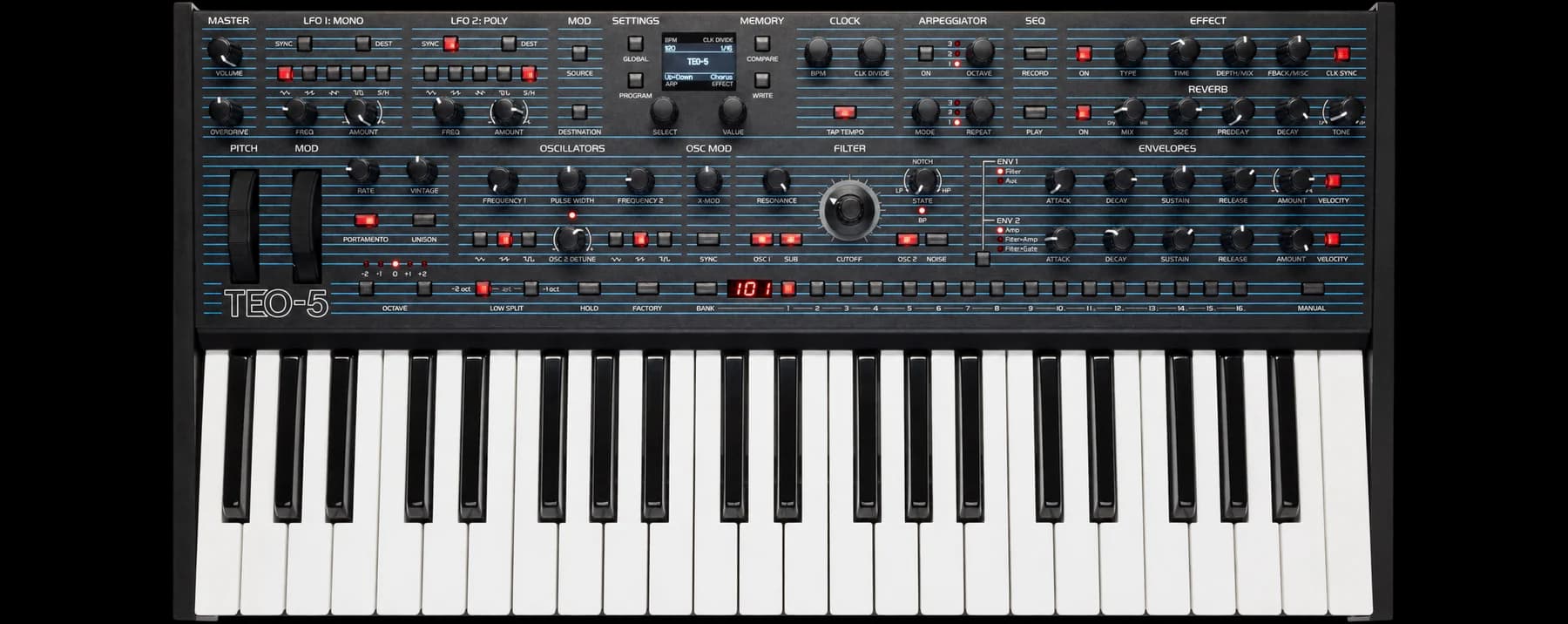 Oberheim TEO-5 synthesizer